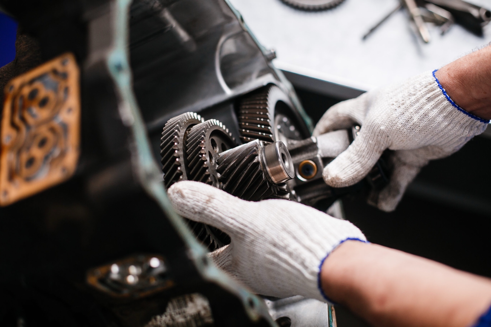Thacker's mechanic at work